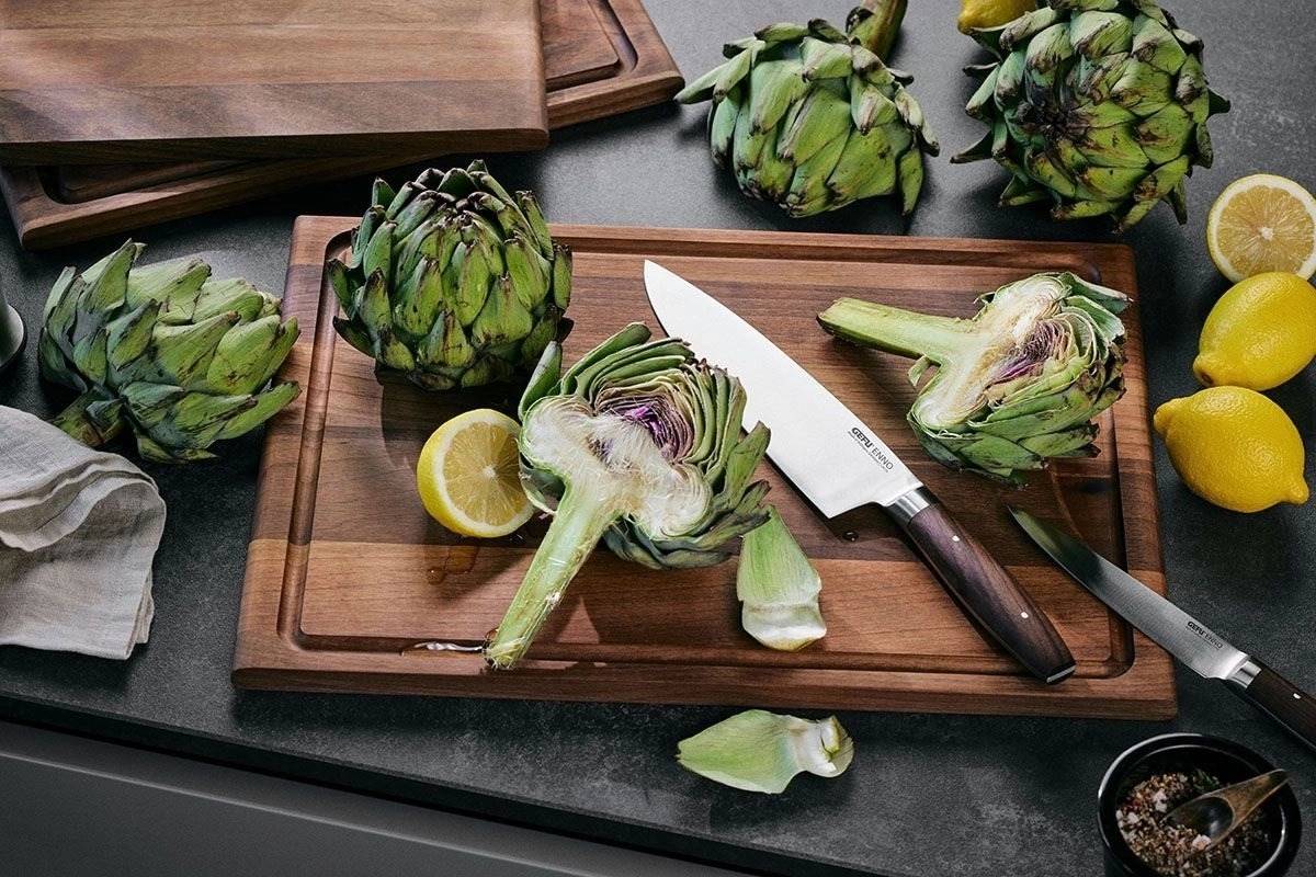 Gefu Enno Prkénko na krájení s drážkou, ořech, velké