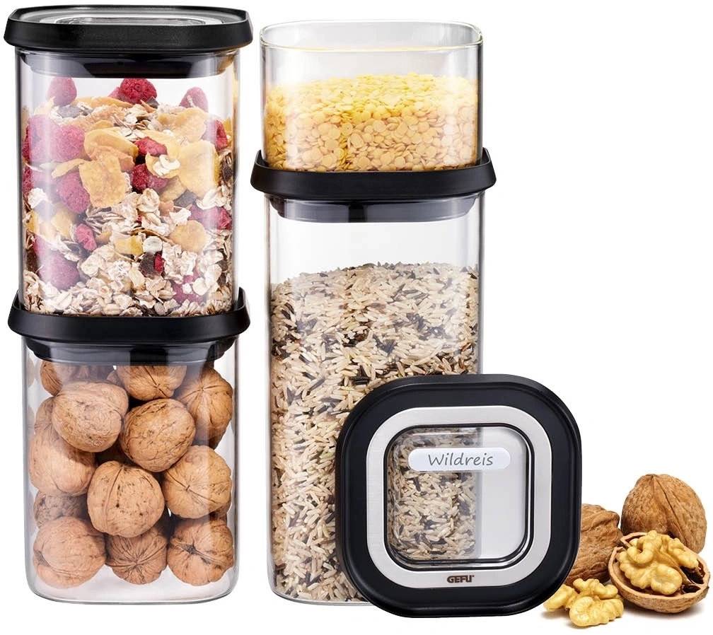 Gefu Pantry Sada nádob na skladování potravin, 4 ks