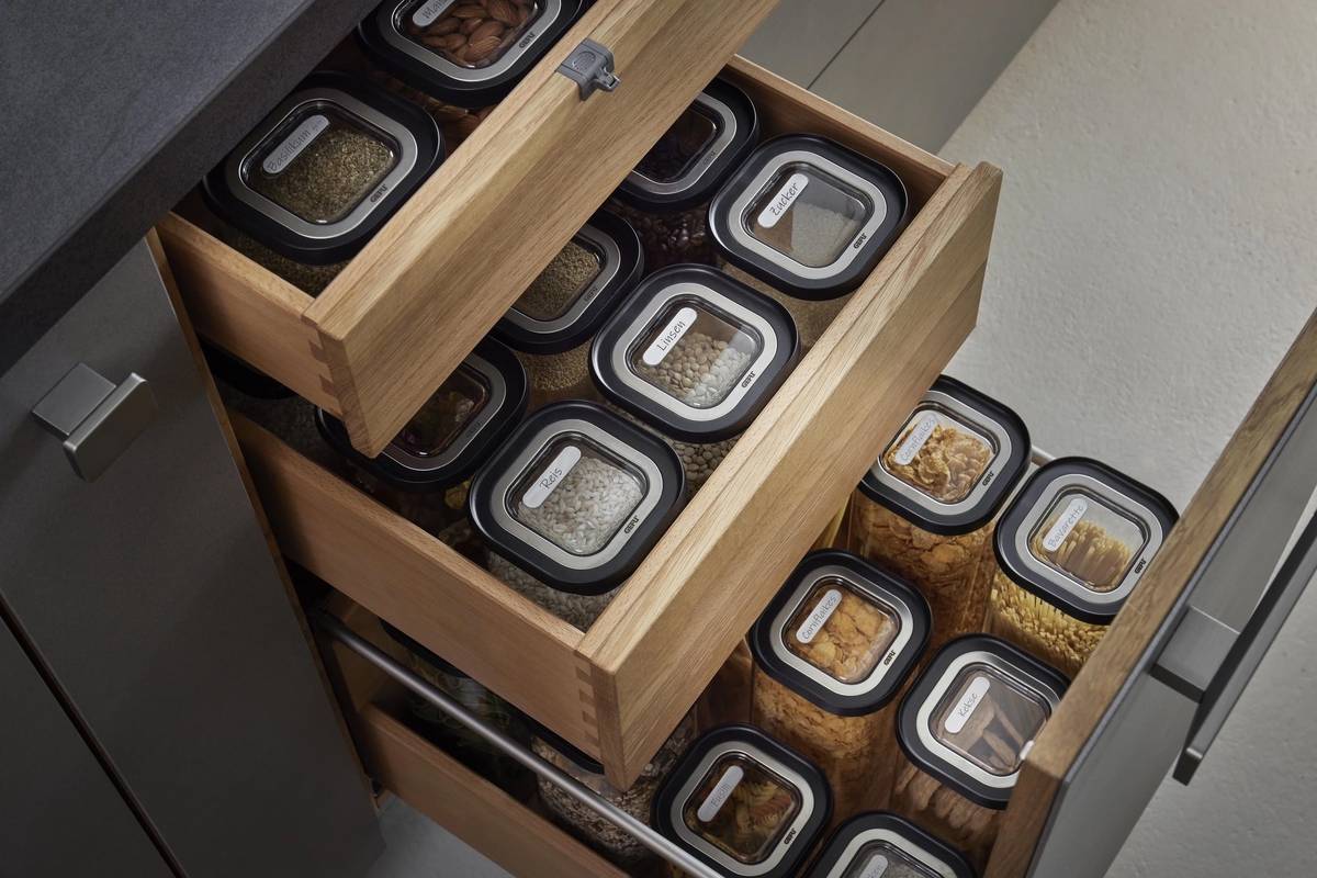 Gefu Pantry Sada nádob na skladování potravin, 4 ks