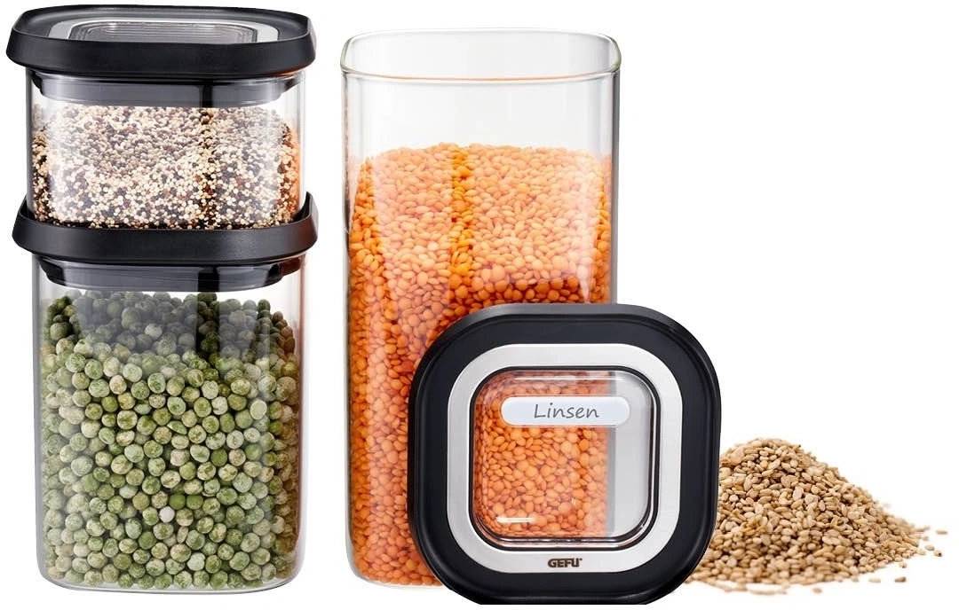 Gefu Pantry Sada nádob na skladování potravin, 3 ks