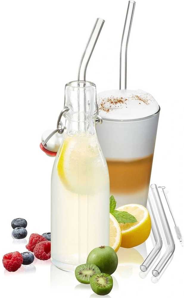 Gefu Future Skleněná brčka 4 ks, 23 cm