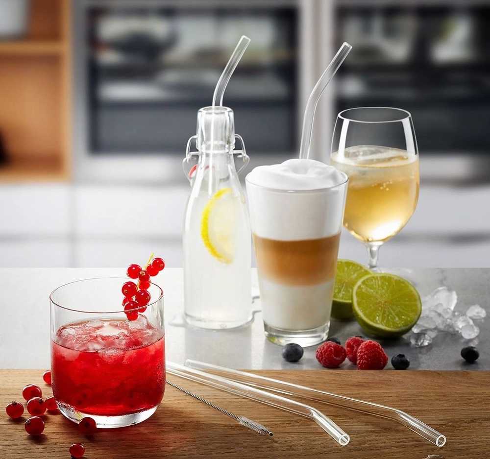 Gefu Future Skleněná brčka 4 ks, 23 cm