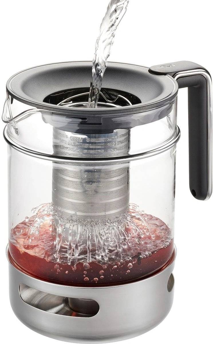 Gefu T-PREP Čajová konvice s filtrem a ohřívačem, 1.5 l