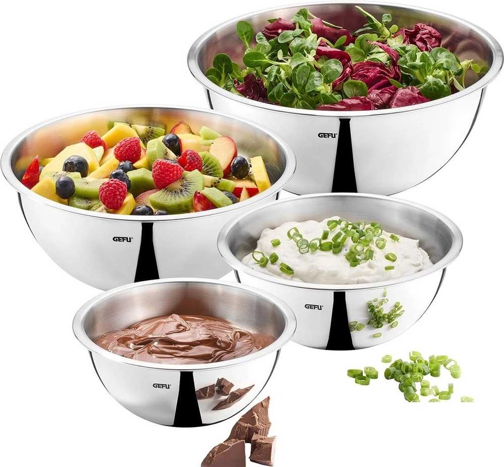 Gefu Sada nerezových misek Cavaro, 4 ks