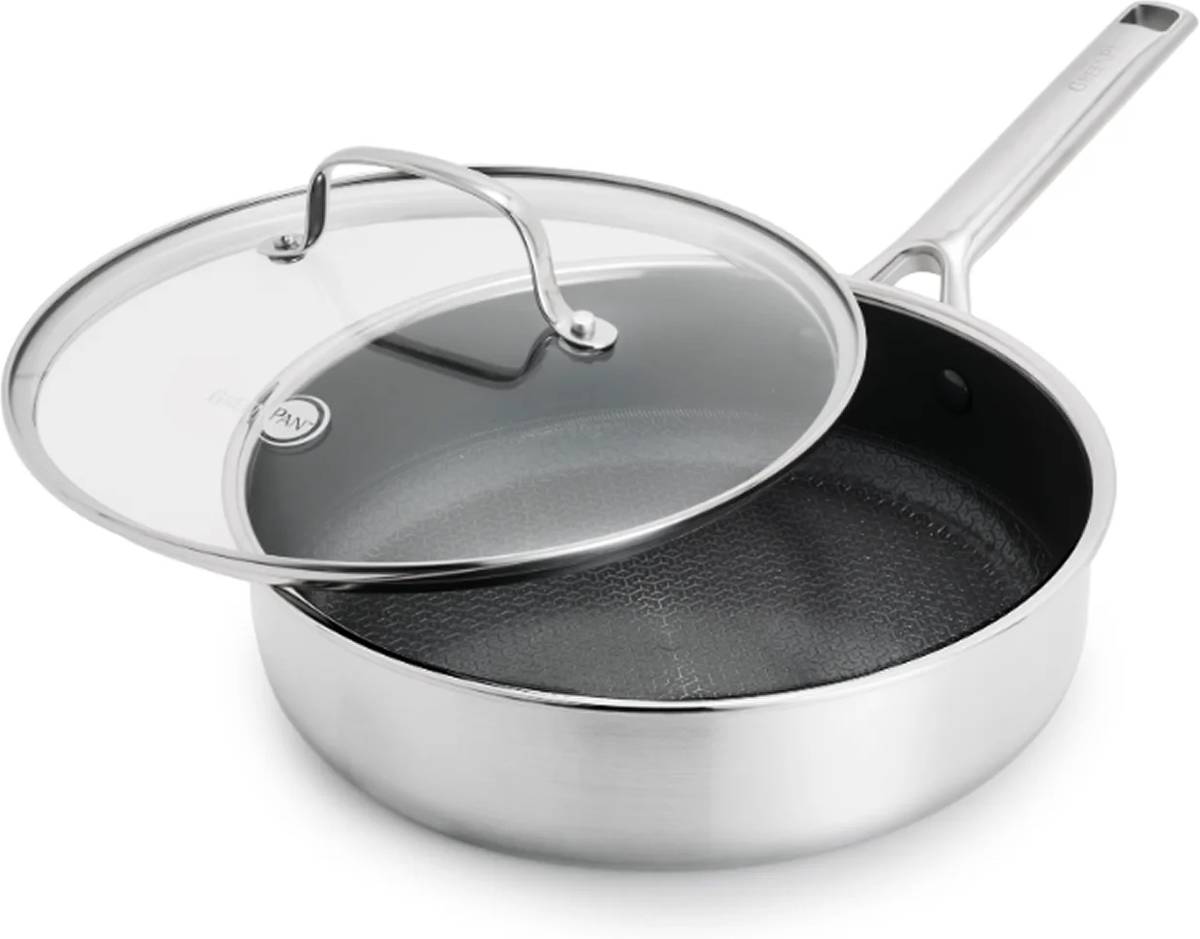 GreenPan APEX pánev s poklicí 24 cm, nerezová