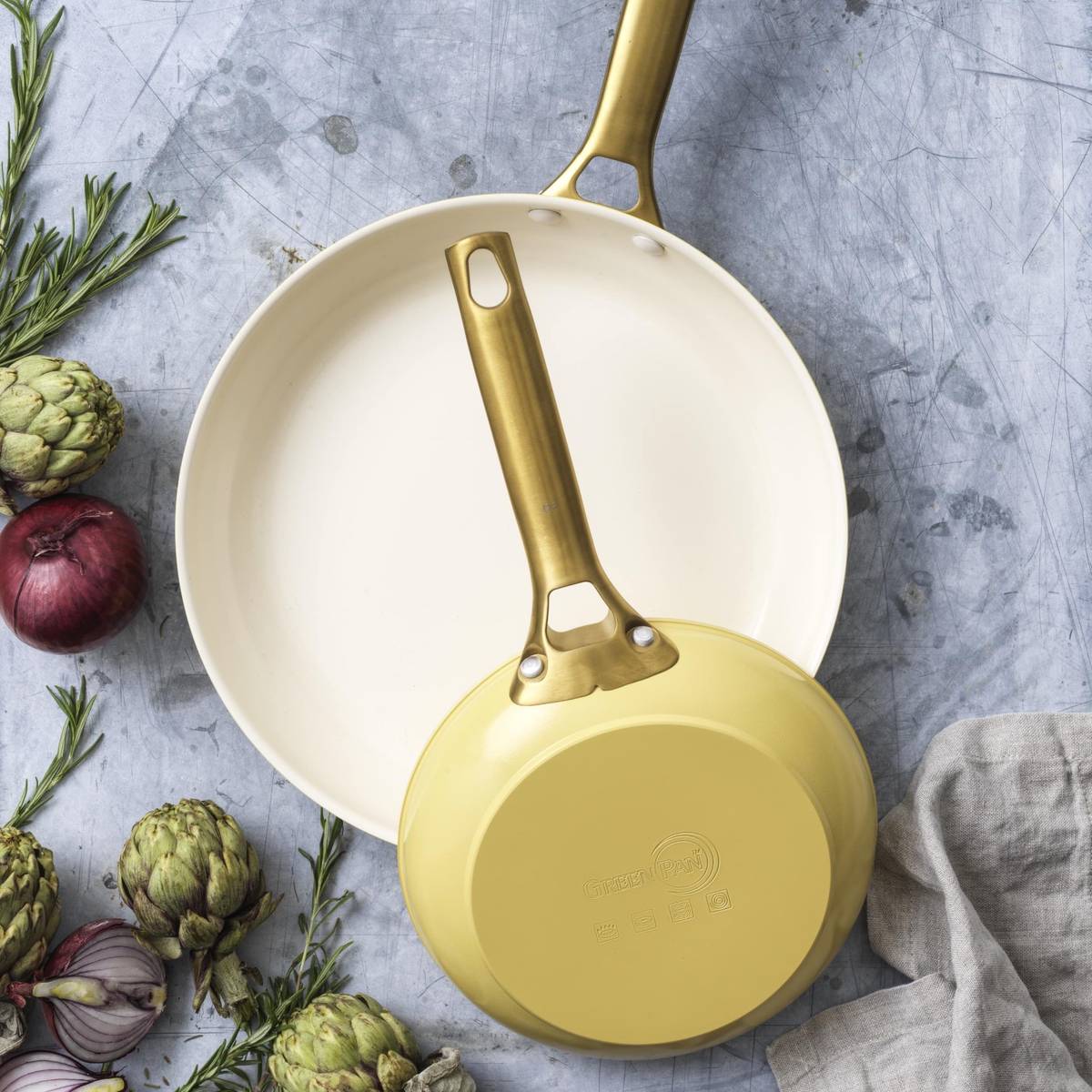 GreenPan Padova Reserve Sada pánví, 2 ks, 20 + 26 cm, žlutá