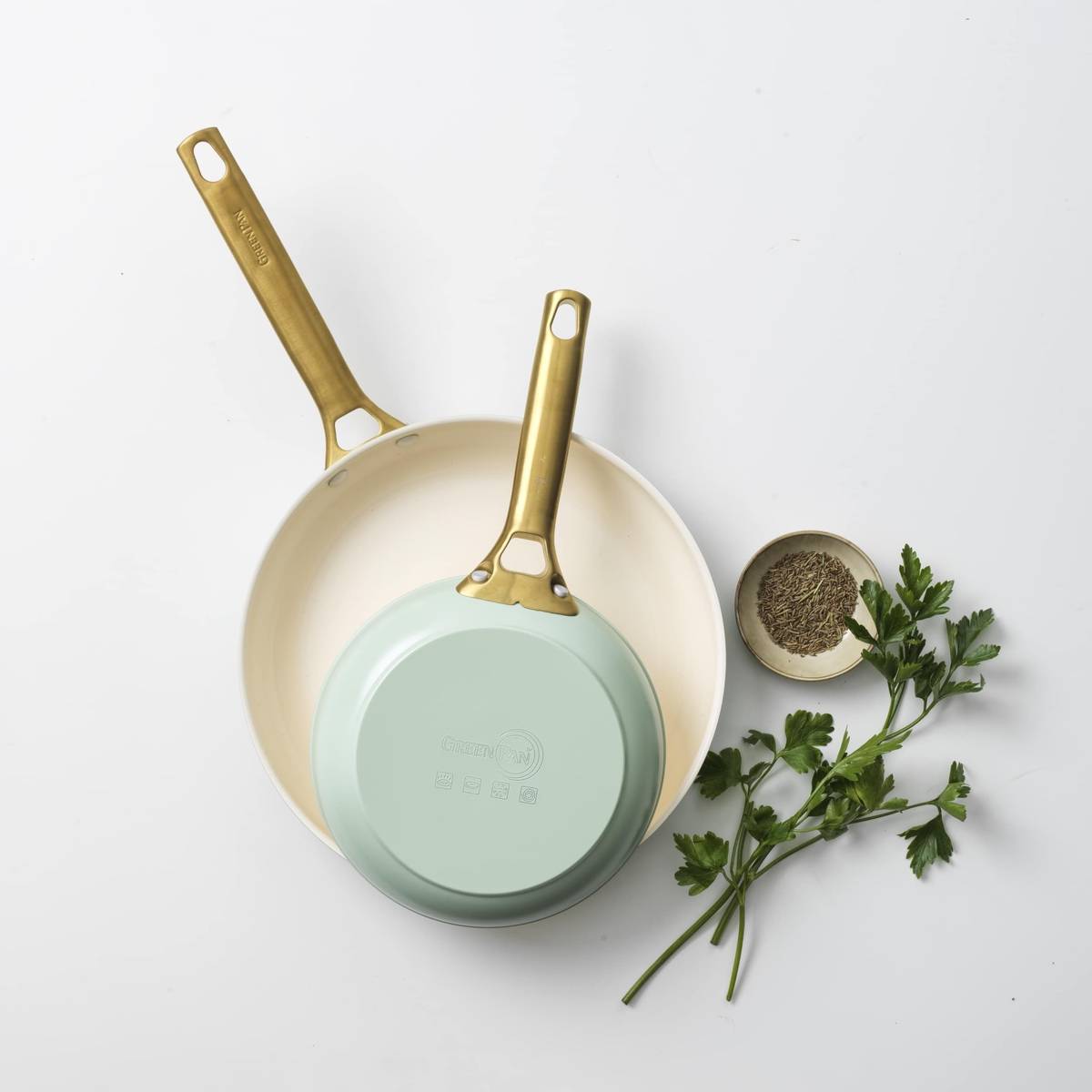 GreenPan Padova Reserve Sada pánví, 2 ks, 20 + 26 cm, pastelově zelená