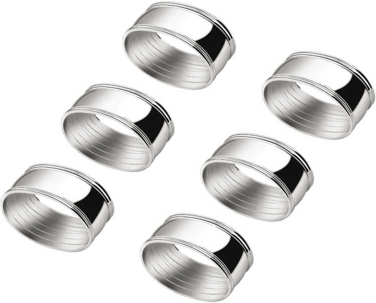 Zilverstad Kroužky na ubrousky Oval, sada 6ks