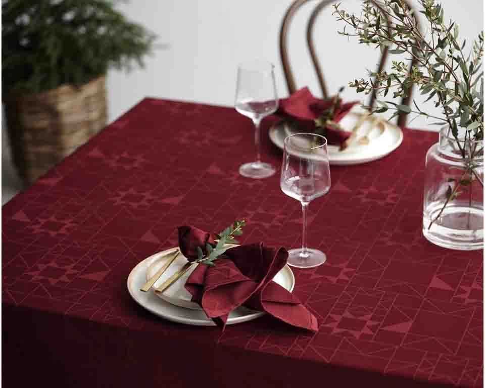 Södahl Kuchyňský ubrus 140x220 Star Damask Red