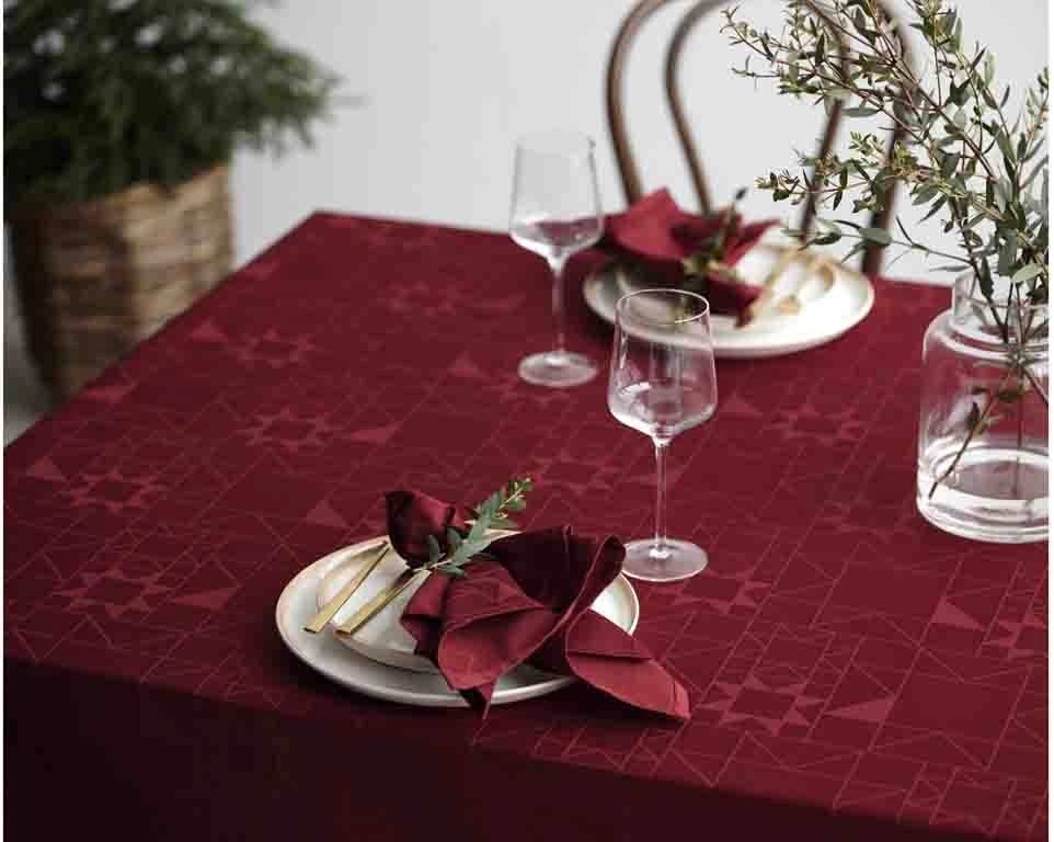Södahl Kuchyňský ubrus 140x270 Star Damask Red