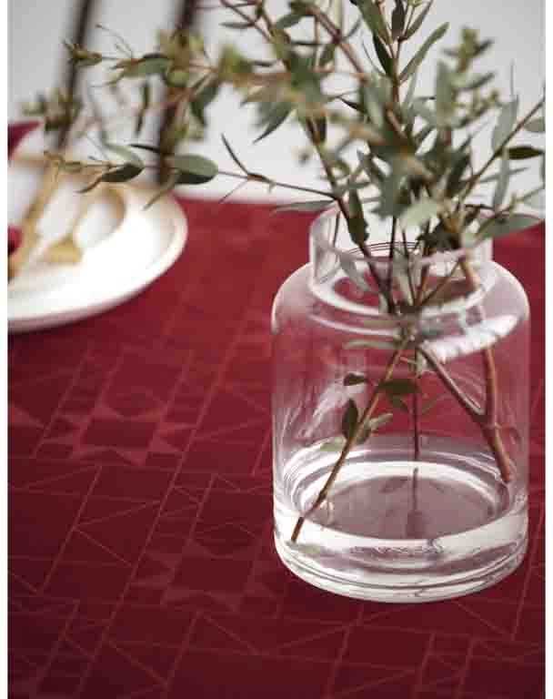 Södahl Kuchyňský ubrus 140x270 Star Damask Red