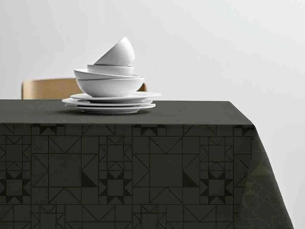 Södahl Kuchyňský ubrus 140x370 Star Damask Forest green