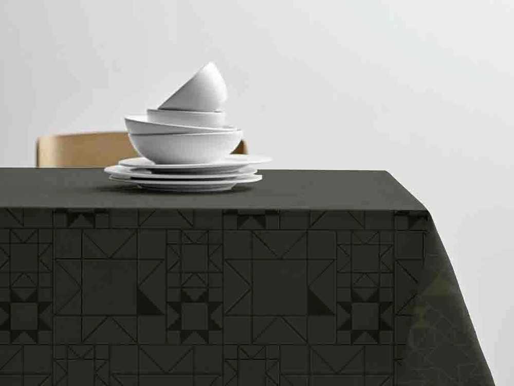 Södahl Kuchyňský ubrus 140x370 Star Damask Forest green