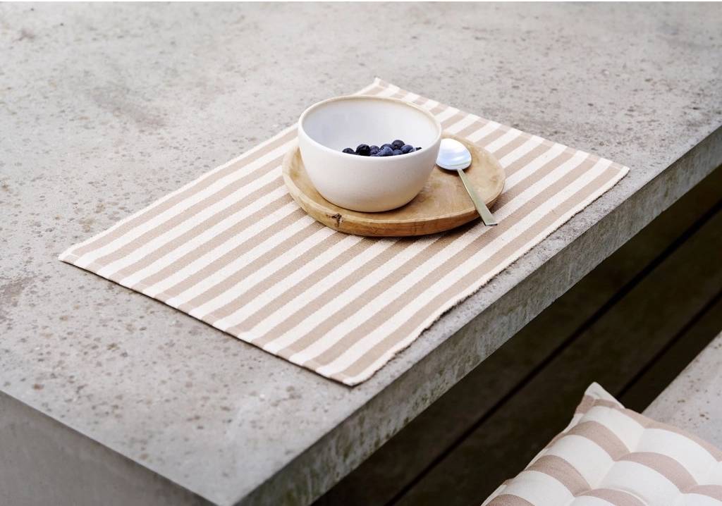 Södahl Bavlněné prostírání (sada 2 ks) 33x48 Statement Stripe Beige