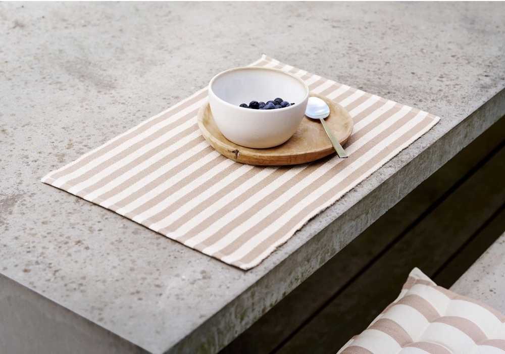 Södahl Bavlněné prostírání (sada 2 ks) 33x48 Statement Stripe Beige