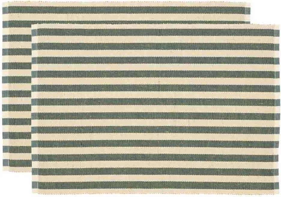 Södahl Bavlněné prostírání (sada 2 ks) 33x48 Statement Stripe Green