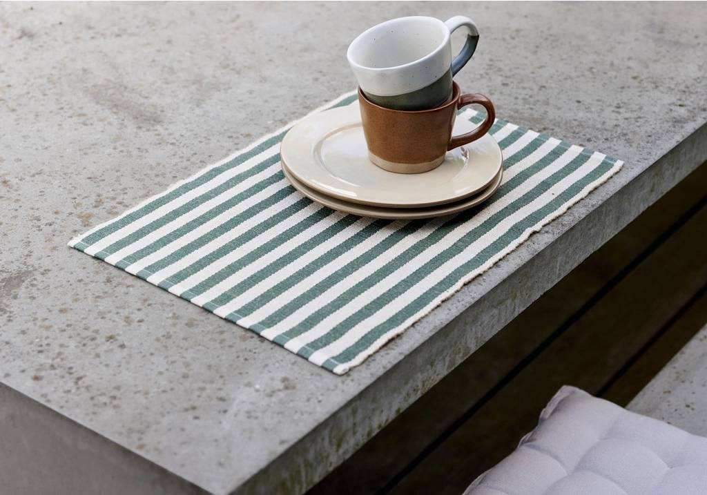 Södahl Bavlněné prostírání (sada 2 ks) 33x48 Statement Stripe Green