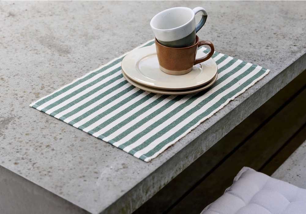 Södahl Bavlněné prostírání (sada 2 ks) 33x48 Statement Stripe Green