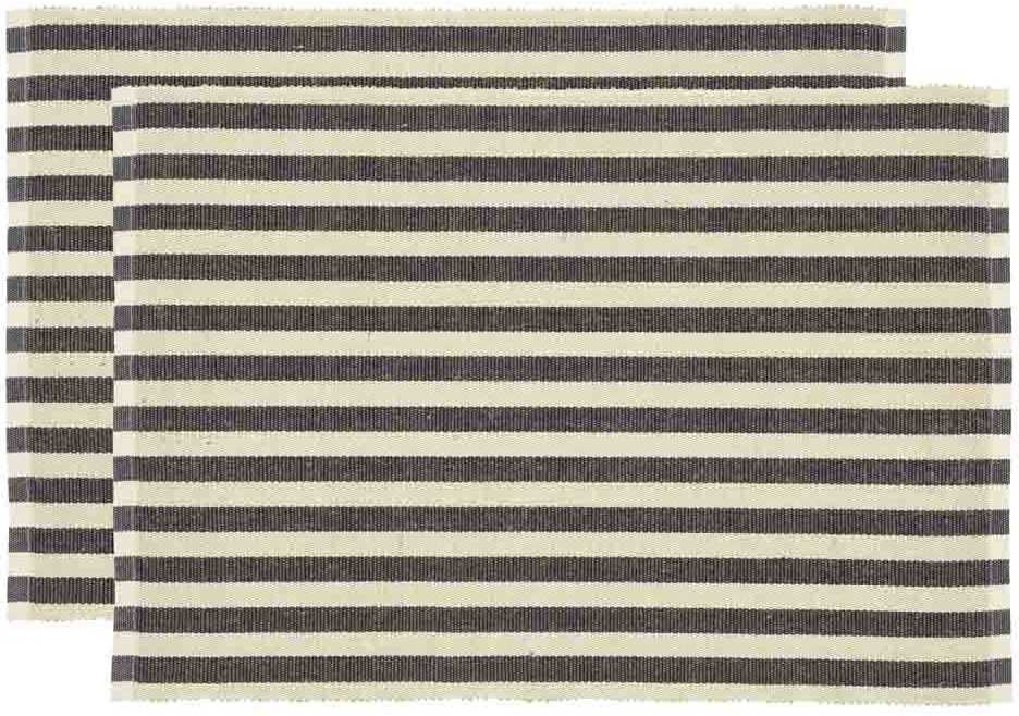 Södahl Bavlněné prostírání (sada 2 ks) 33x48 Statement Stripe Ash