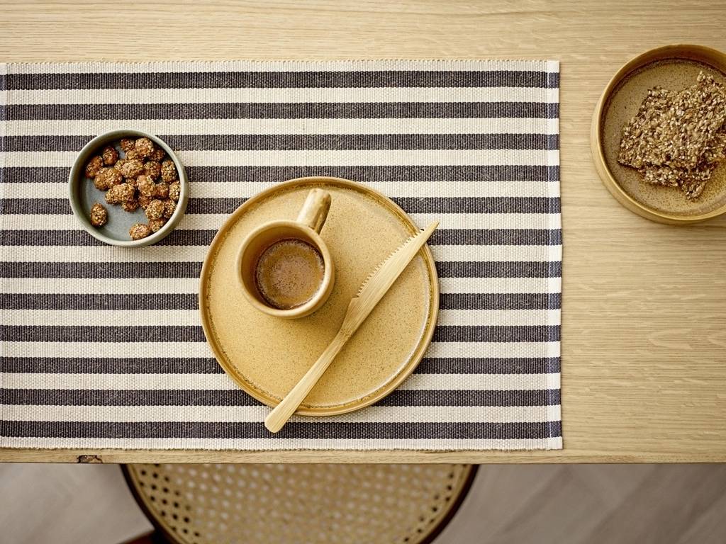 Södahl Bavlněné prostírání (sada 2 ks) 33x48 Statement Stripe Ash