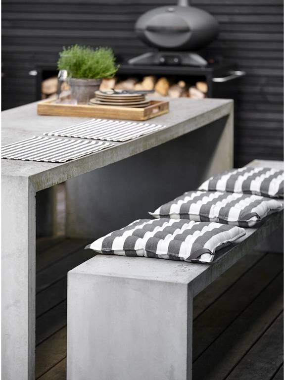 Södahl Bavlněné prostírání (sada 2 ks) 33x48 Statement Stripe Ash