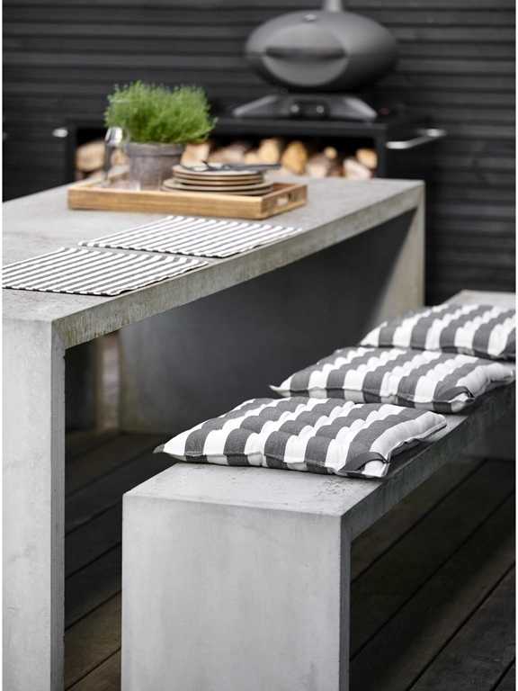 Södahl Bavlněné prostírání (sada 2 ks) 33x48 Statement Stripe Ash