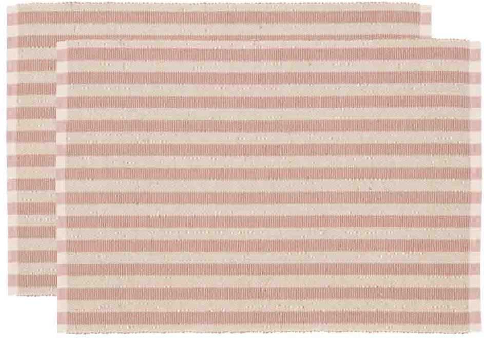 Södahl Bavlněné prostírání (sada 2 ks) 33x48 Statement Stripe Rose