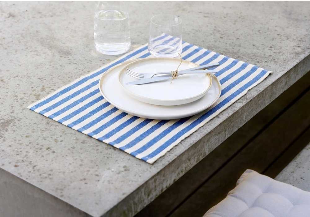 Södahl Bavlněné prostírání (sada 2 ks) 33x48 Statement Stripe Blue