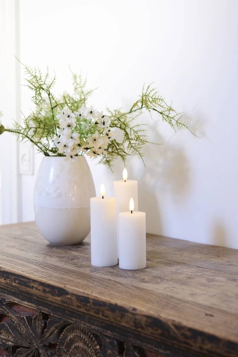 Sirius Sada dobíjecích LED svíček Smilla White (3 ks)