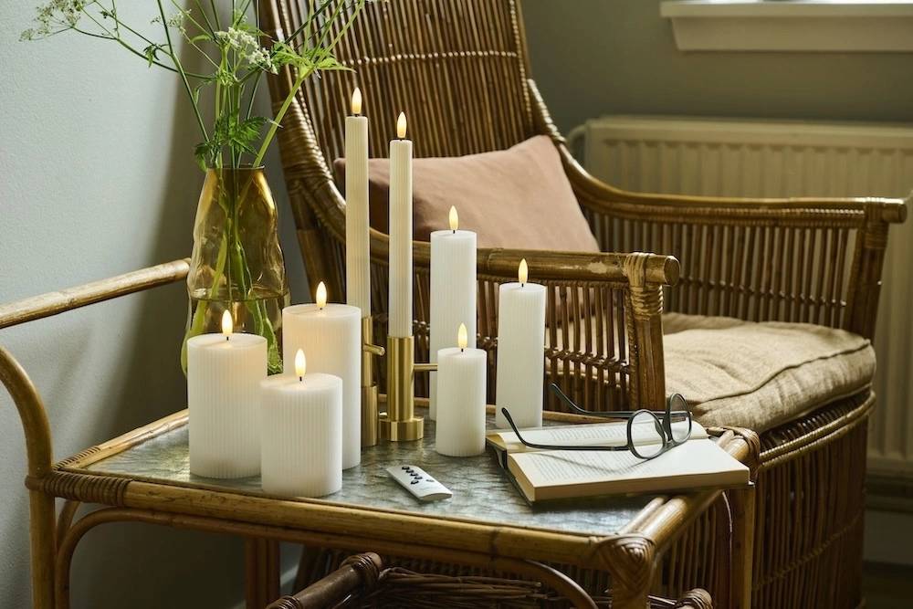 Sirius Sada dobíjecích LED svíček Smilla White (3 ks)