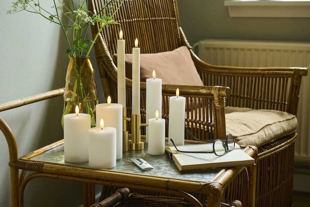 Sirius Sada dobíjecích LED svíček Smilla White (3 ks)