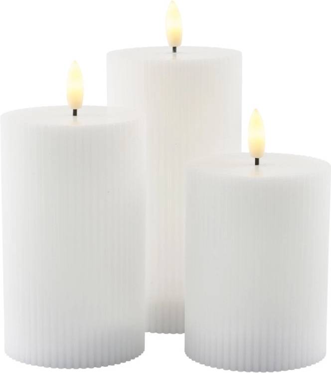 Sirius Sada dobíjecích LED svíček Smilla White (3 ks)