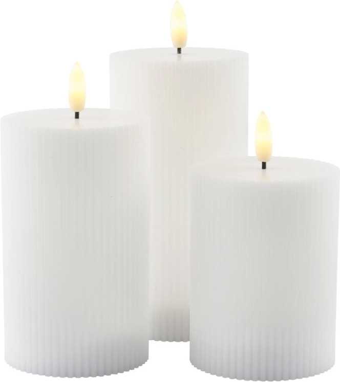 Sirius Sada dobíjecích LED svíček Smilla White (3 ks)