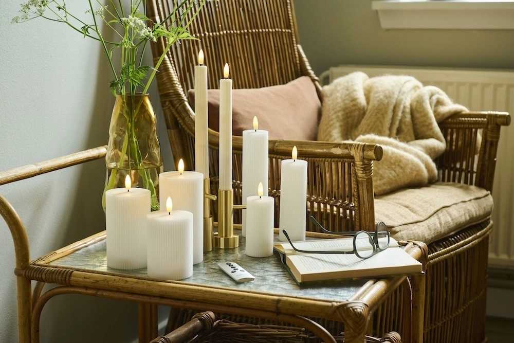 Sirius Sada dobíjecích LED svíček Smilla White (3 ks)