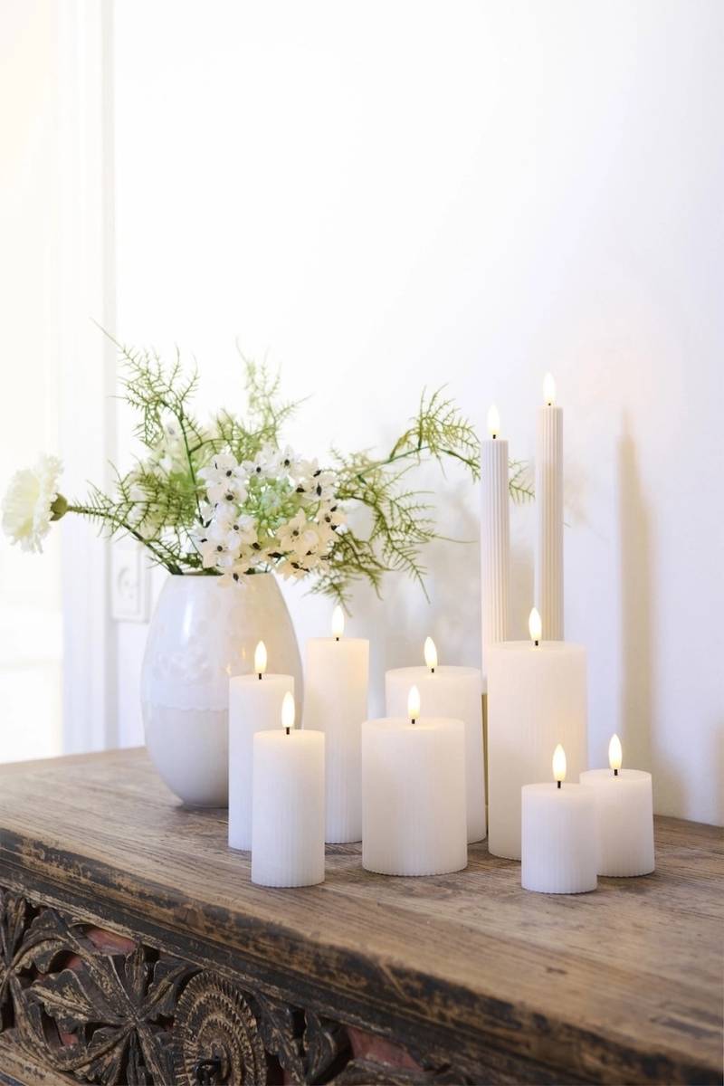 Sirius Sada dobíjecích LED svíček Smilla White (3 ks)