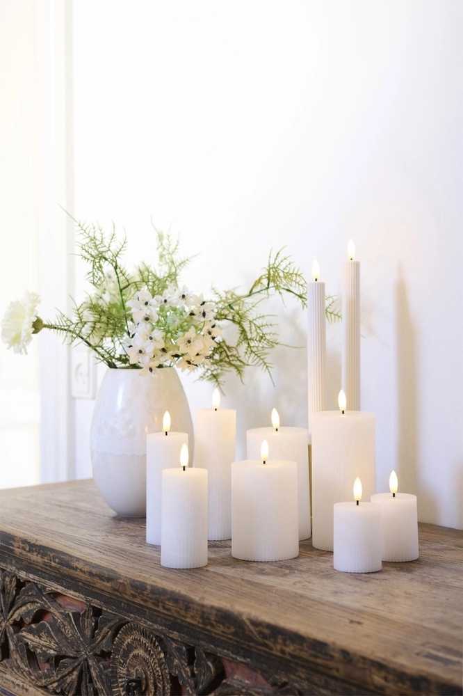 Sirius Sada dobíjecích LED svíček Smilla White (3 ks)