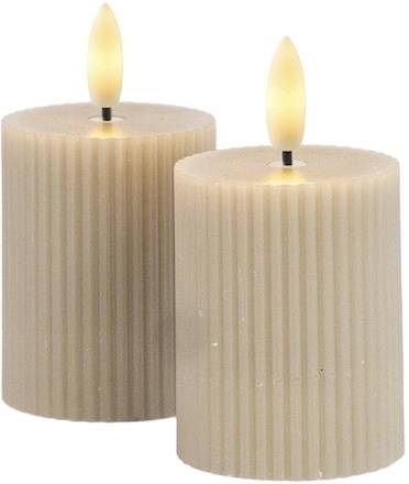 Sirius Sada dobíjecích LED svíček Smilla Warm grey (2 ks)
