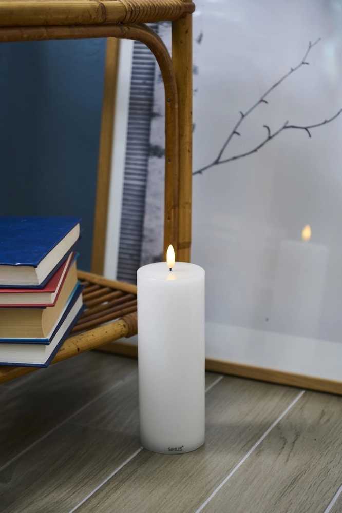 Sirius Dobíjecí LED svíčka Sille, Ø7,5x20cm