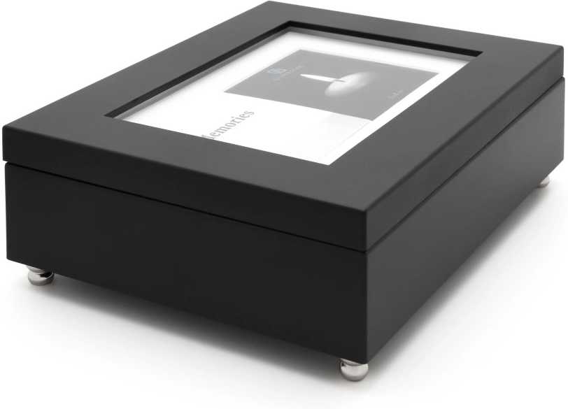 Zilverstad Černá krabička na vzpomínky se štítkem na gravírování