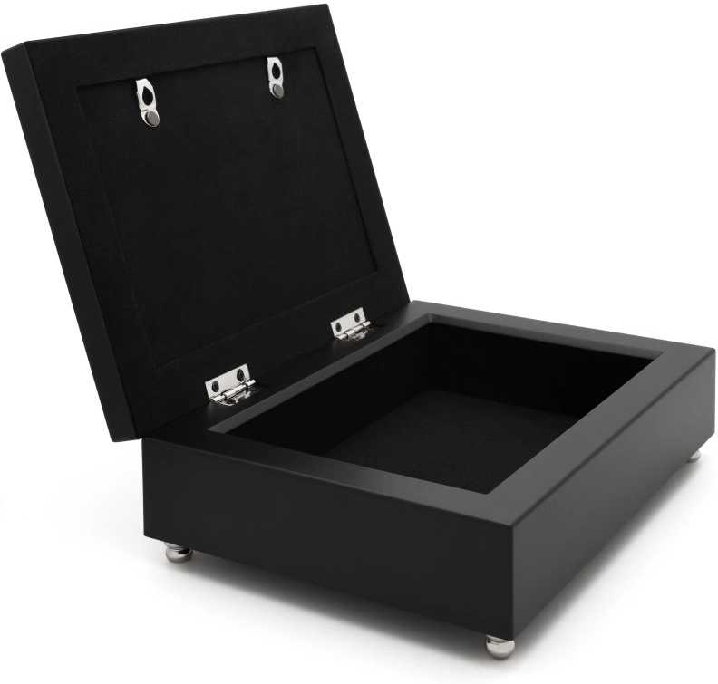 Zilverstad Černá krabička na vzpomínky se štítkem na gravírování