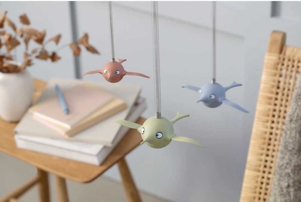 Hoptimist Visící figurka Hoptimist Soft Birdie S Olive