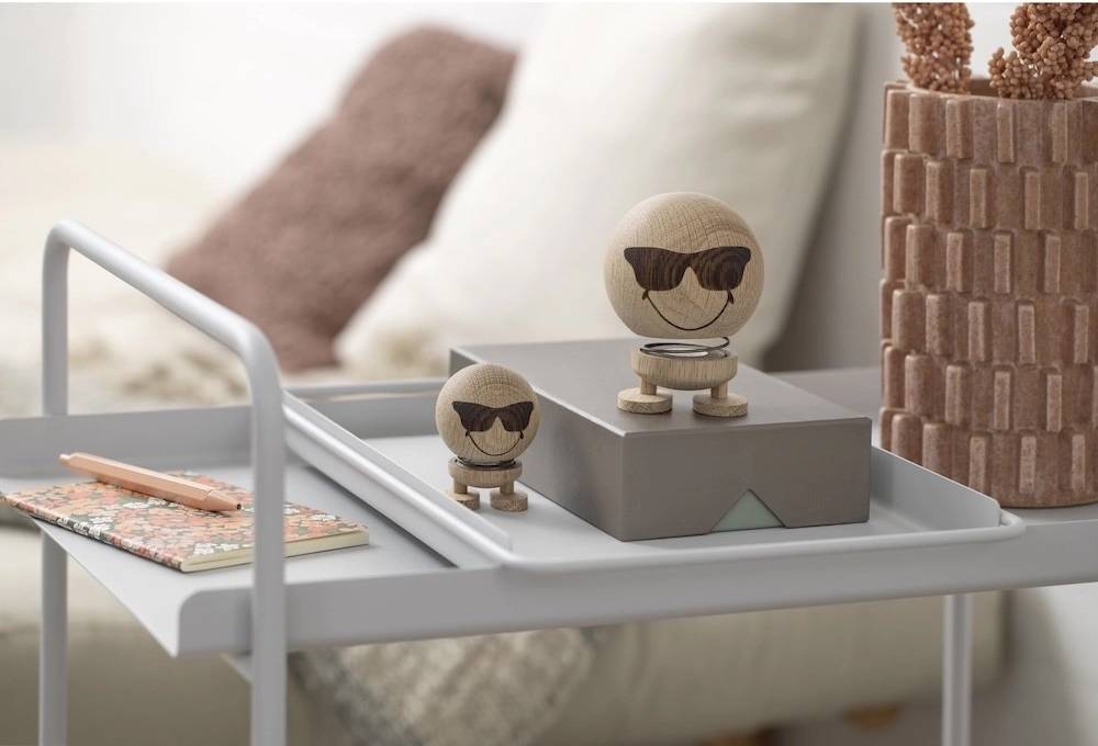 Hoptimist Figurka Hoptimist Smiley Cool S Neopracovaný dub