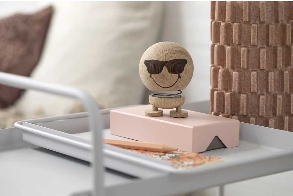 Hoptimist Figurka Hoptimist Smiley Cool M Neopracovaný dub