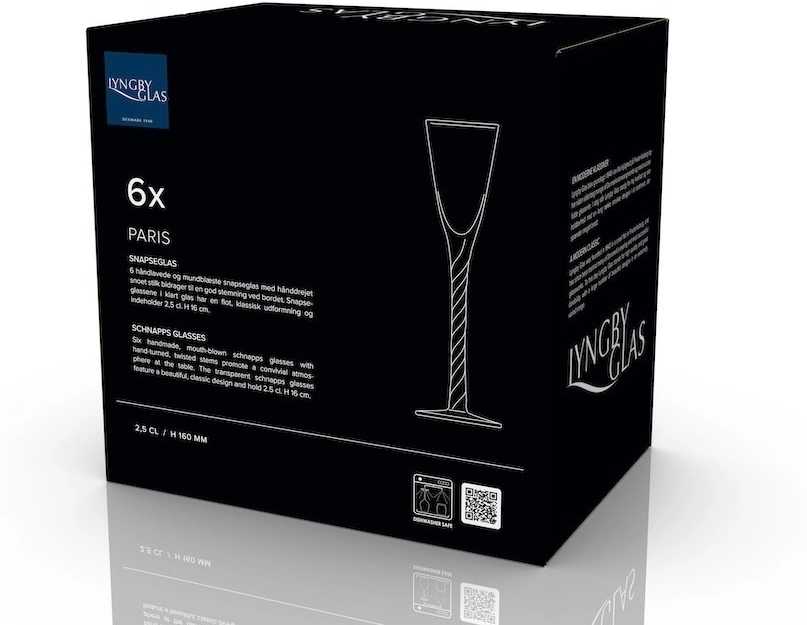 Lyngby Glas Sklenice na panáka Paris (sada 6 ks)