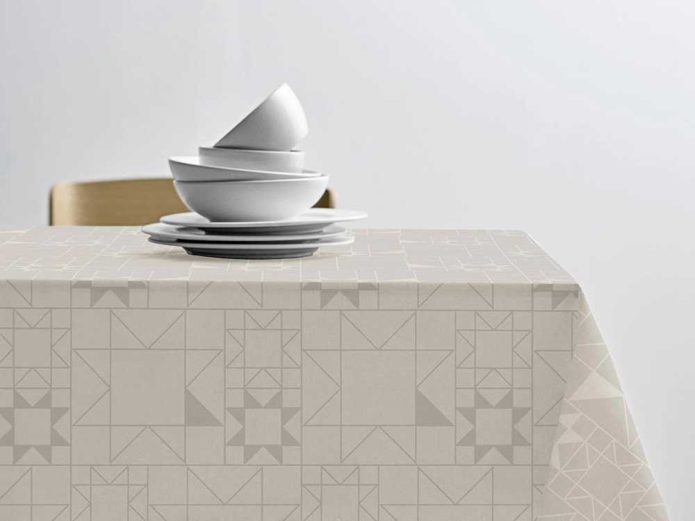 Södahl Kuchyňský ubrus Ø160cm Star Damask Beige