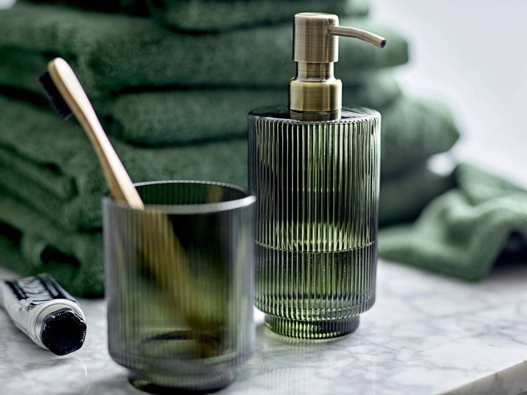 Södahl Kelímek na zubní kartáček Clarity Dark Green Glass