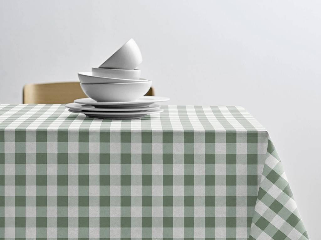 Södahl Akrylový ubrus s protiskluzovou úpravou Gingham Hedge Green
