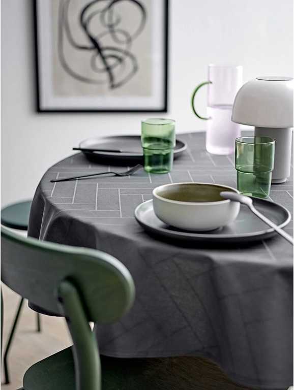 Södahl Kuchyňský ubrus ⌀180 Tiles Damask Ash