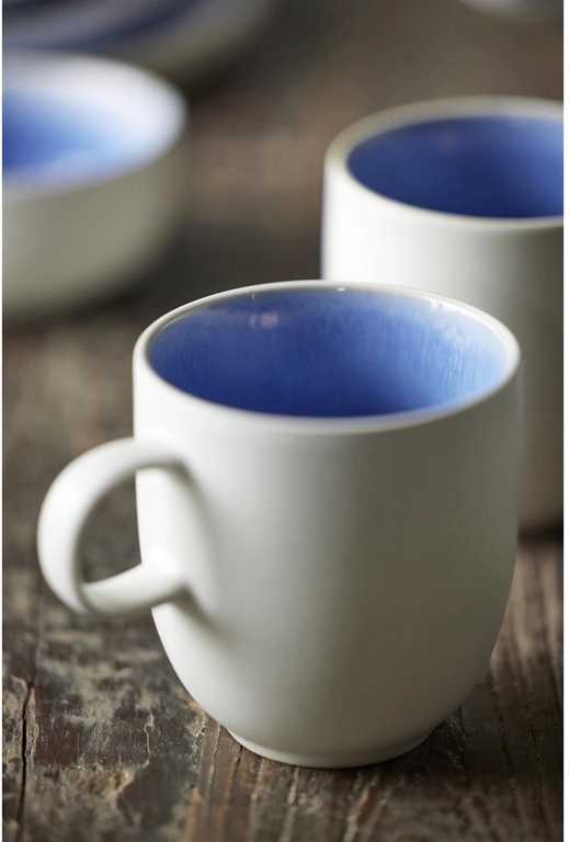 Studio Round Kameninový hrnek North 33 cl White/Shiny River