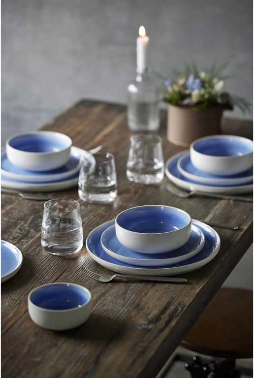 Studio Round Kameninová servírovací miska na polévku North 15 cm White/Shiny River